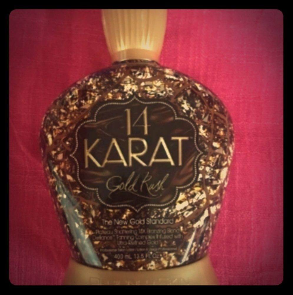 14 karat gold rush tanning lotion
